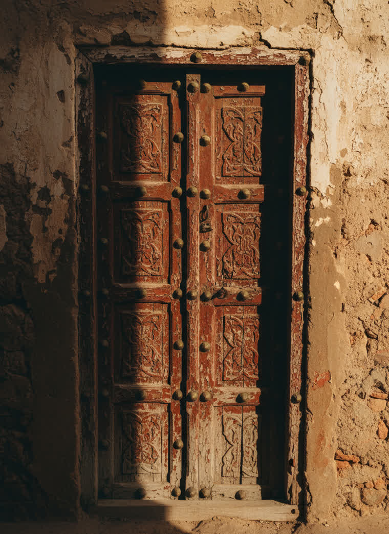 A carved door in Mogadishu